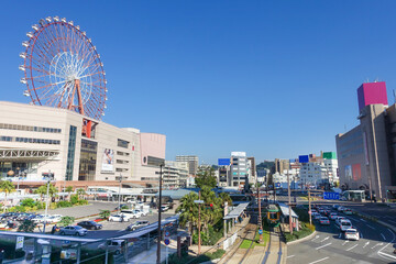 鹿児島中央駅周辺の街並み