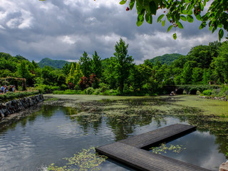 軽井沢レイクガーデンの絵画のような風景