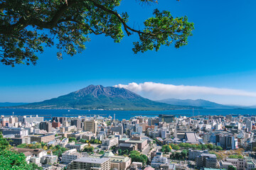 鹿児島中央駅周辺の一望