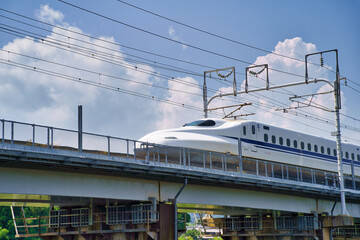 岡山に向かう新幹線